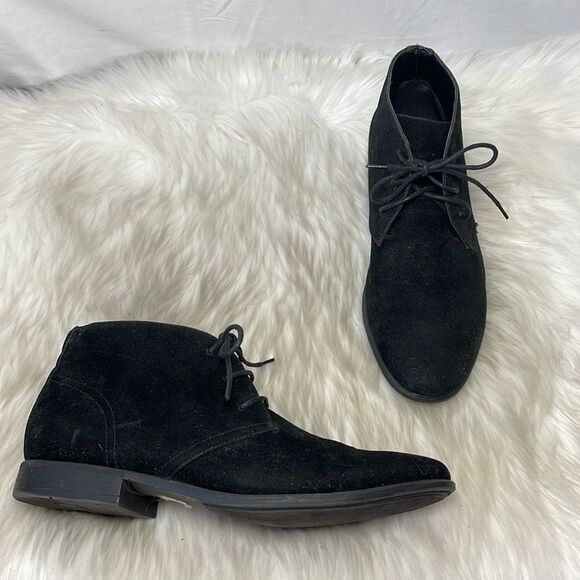 ASOS Design Black Suede Desert Boots Sz 6 - Picture 2 of 7